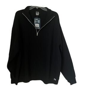 Russell Athletic Men's Dri-Power Black Quarter-Zip Sweatshirt sz XL